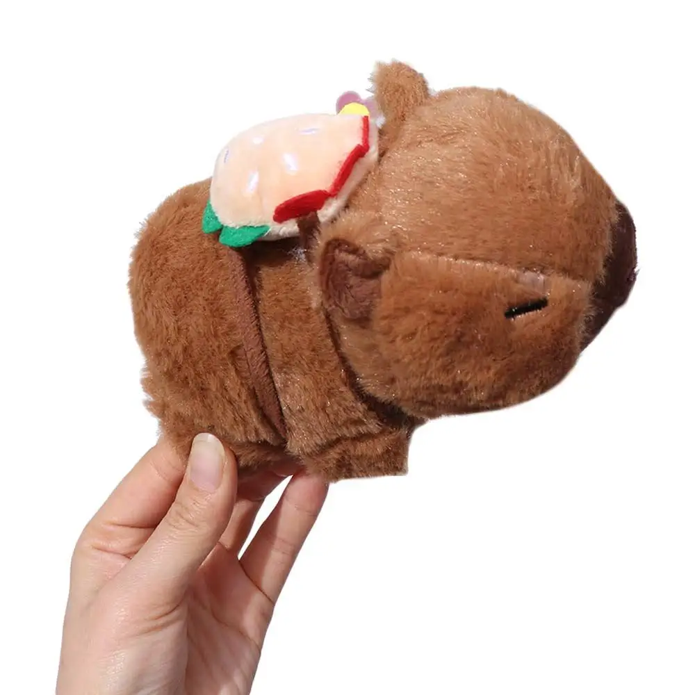 Capybara Rodent Slap Bracelet Series Pink Capybara Simulation Plush Doll Slap Bracelet Soft Wrist Style