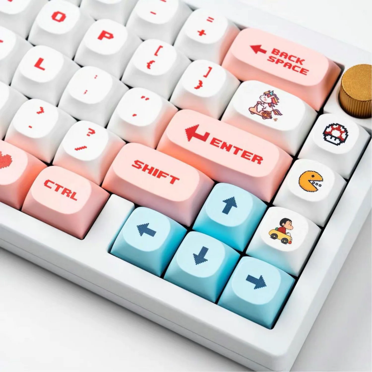 

Pixel Wars MA Keycaps PBT 125 Keys Heat Sublimation Girl Cute Cartoon for 60/84/98/108 Mechanical Keyboards