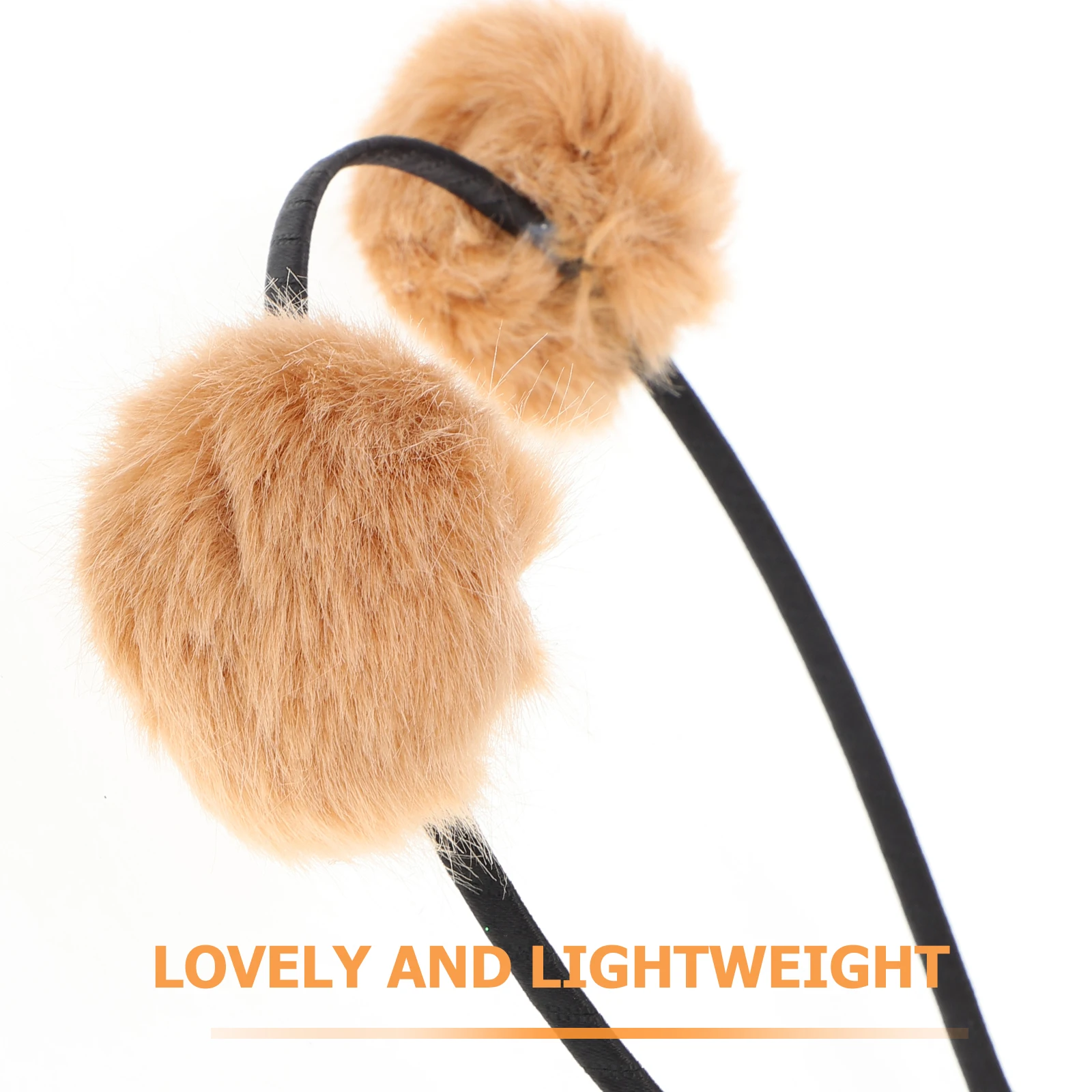 

4Pcs Furry Kids Cat Tail Headwear Girls Children Hoop Hairstyling Tools Christmas Party Accessories