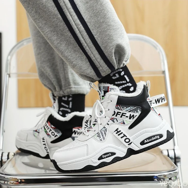 أحذية الثلوج الرجال التمهيد عالية أعلى الشتاء طالب الرياضة أفخم الدانتيل يصل المضادة للانزلاق مريحة في الهواء الطلق الدافئة الباردة والدليل على أحذية قطنية #5