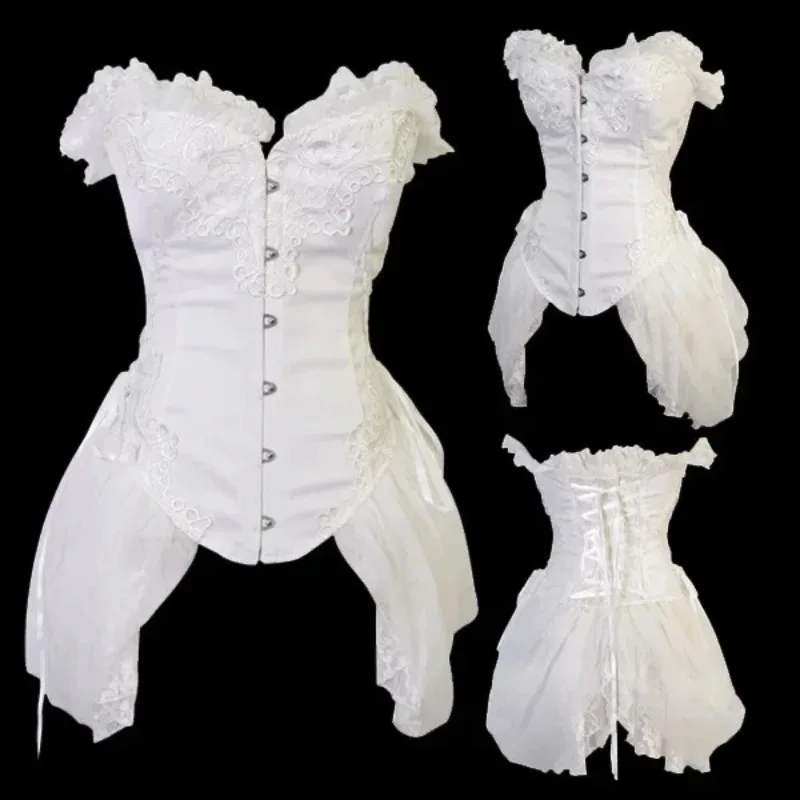 

Vintage Corset Bustier Lace Mesh Steampunk Overbust Corsets Sexy Chest Binder Corselet Gothic Ladies Corsets Sexy Shapewear