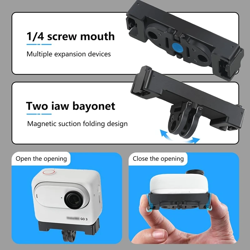 محول سريع التحرير لكاميرا الحركة Insta360 GO 3 مع محول اتصال GO 3 أجزاء
