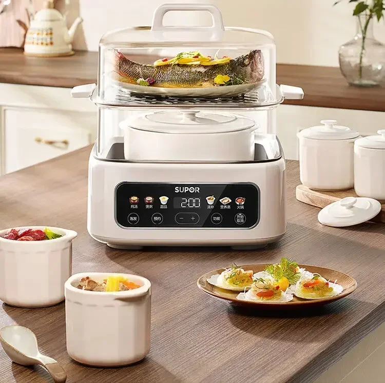 home Electric stew pot, steaming and stewing porridge, electric steamer,  can be scheduled to stew soup pot ，heat preservation