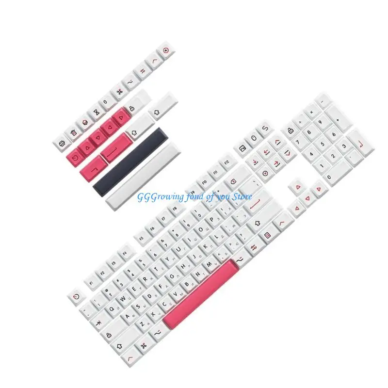 

H9EB XDA Profile Keycaps Set 126 Caps for Mechanical Keyboards English/Japanese/Russian Keyboards Keycaps Customization