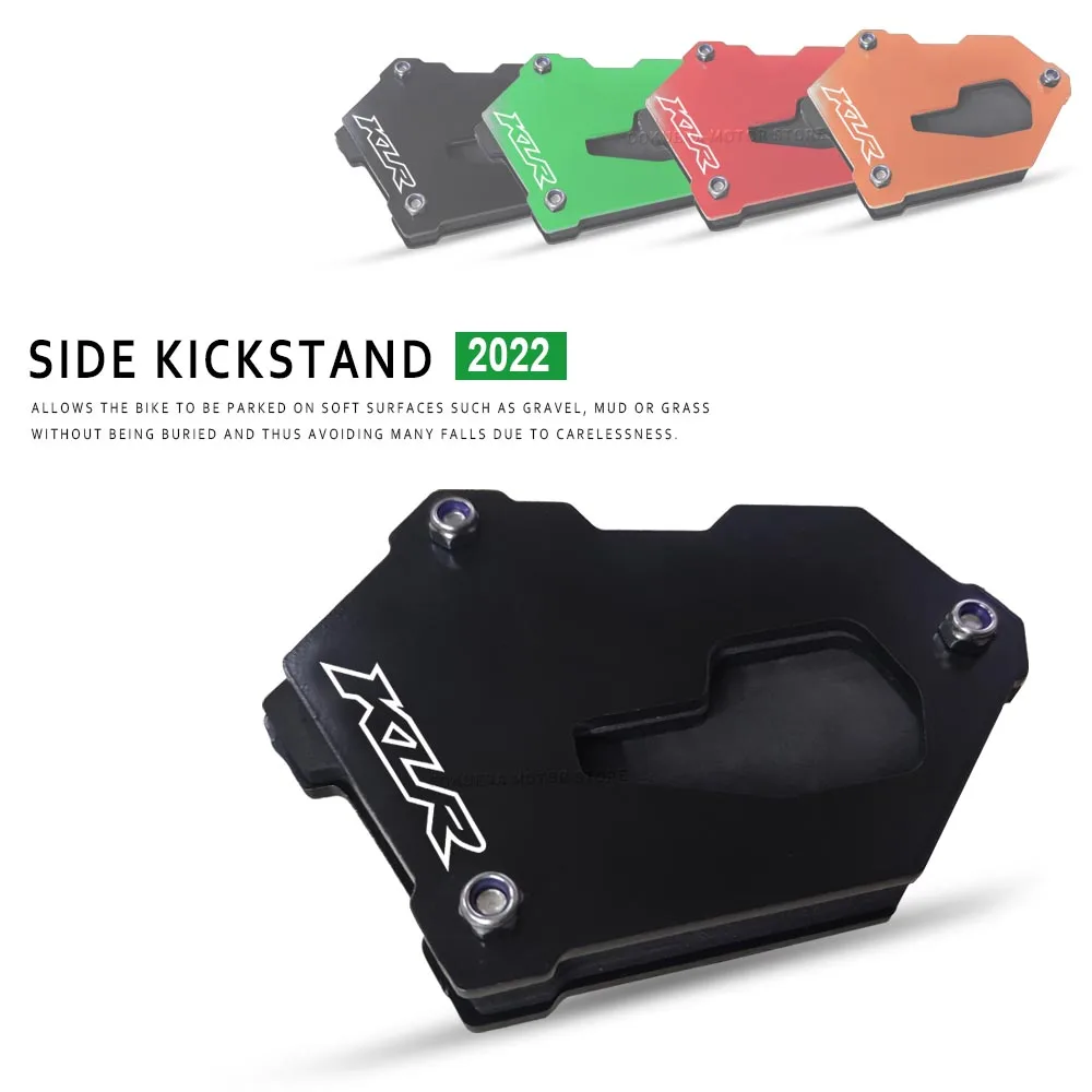 For Kawasaki KLR 650 2022 - Motorcycle CNC Side Stand Enlarger Support Extension Plate kickstand plate extension