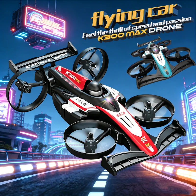 Mini Coche Volador Rc Con Mando A Distancia De 2,4 Ghz, HelicóPtero De Combate, Aeronave Que Se Mantiene En Vuelo Estacionario, CuadricóPtero 2 En 1, Juguete De Carreras, Regalo De CumpleañOs Para NiñOs