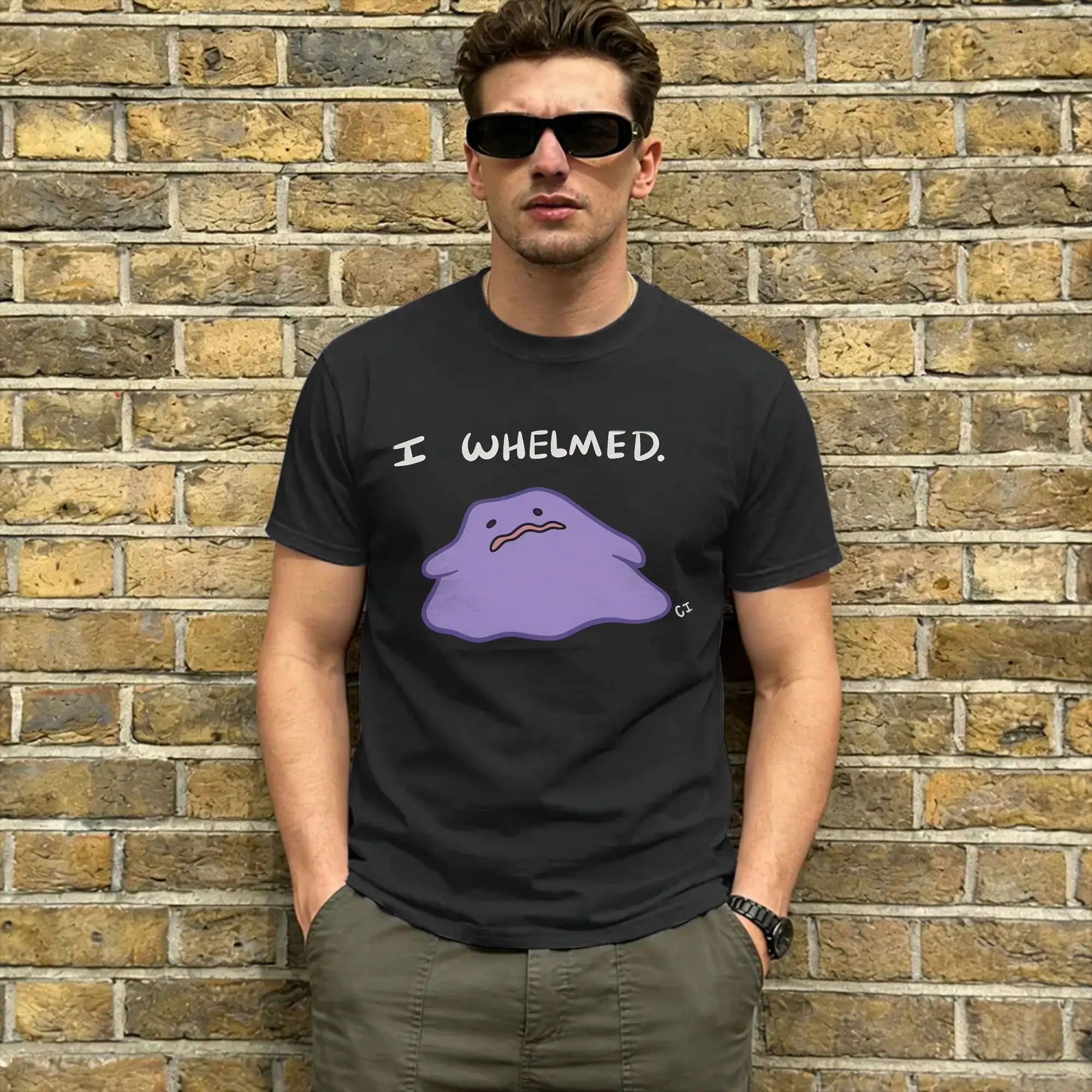 Men's Ditto  T Shirt I WHELMED 100% Cotton Clothing Hipster Short Sleeve Crew Neck Tee Shirt Classic T-Shirt