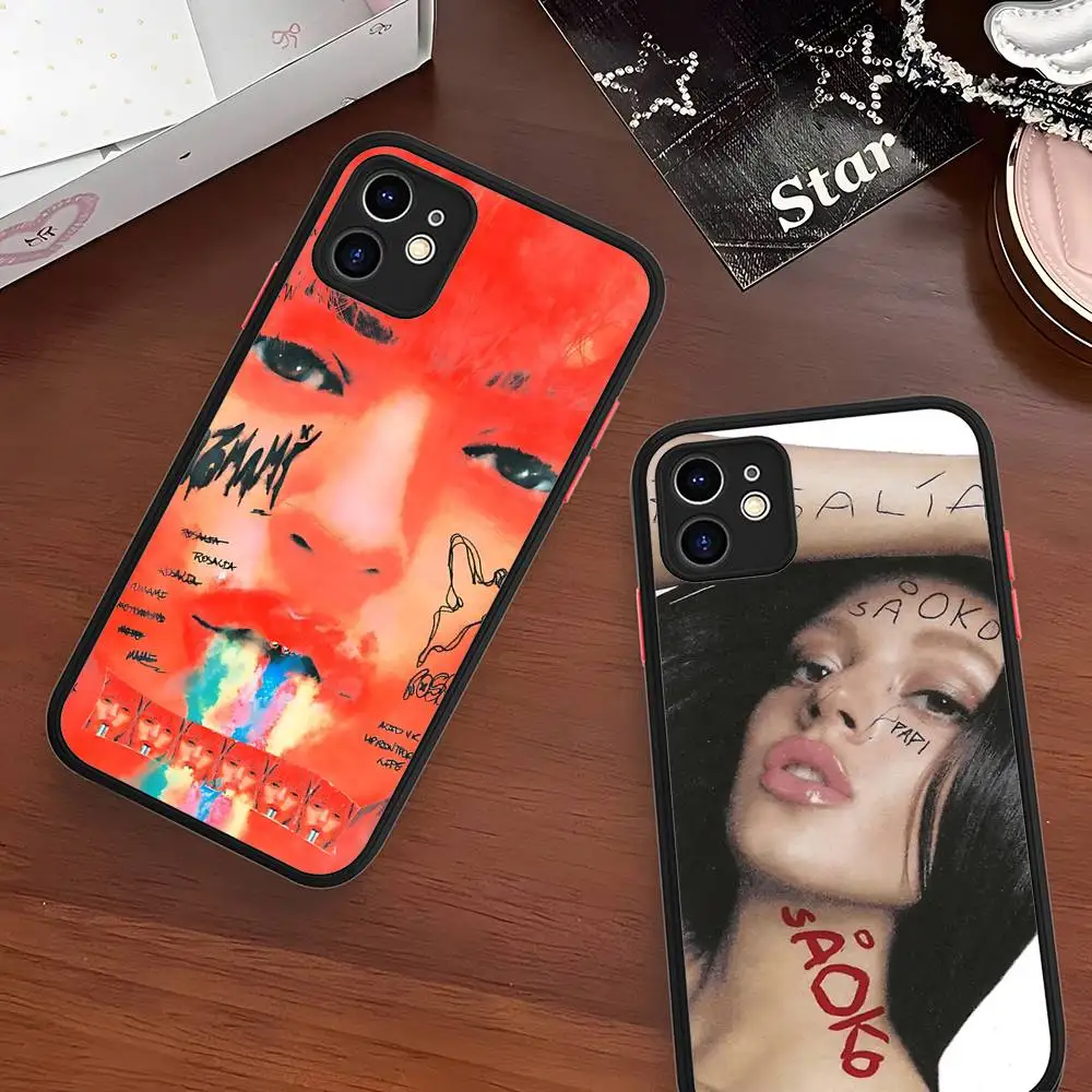 

Rosalia Spanish Singer For IPhone Air 16 15 14 Plus 13 12 11 Pro Max Matte Cover Jelly Shockproof Phone Case