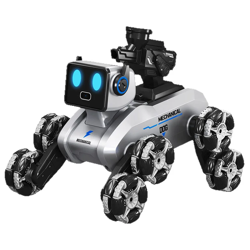 Perro robot con control remoto inteligente, juguete para niños, coche de deriva eléctrico, detección de gestos, perro mecánico acrobático de ocho ruedas