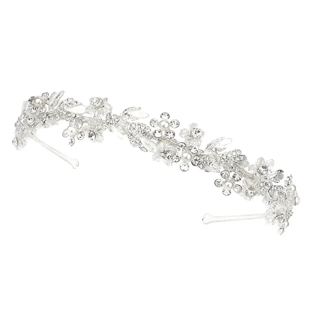 Alloy Floral Crystal Headband for Women – Chic Hair Accessory for Prom, Banquet, Evening & Bridal Outfits