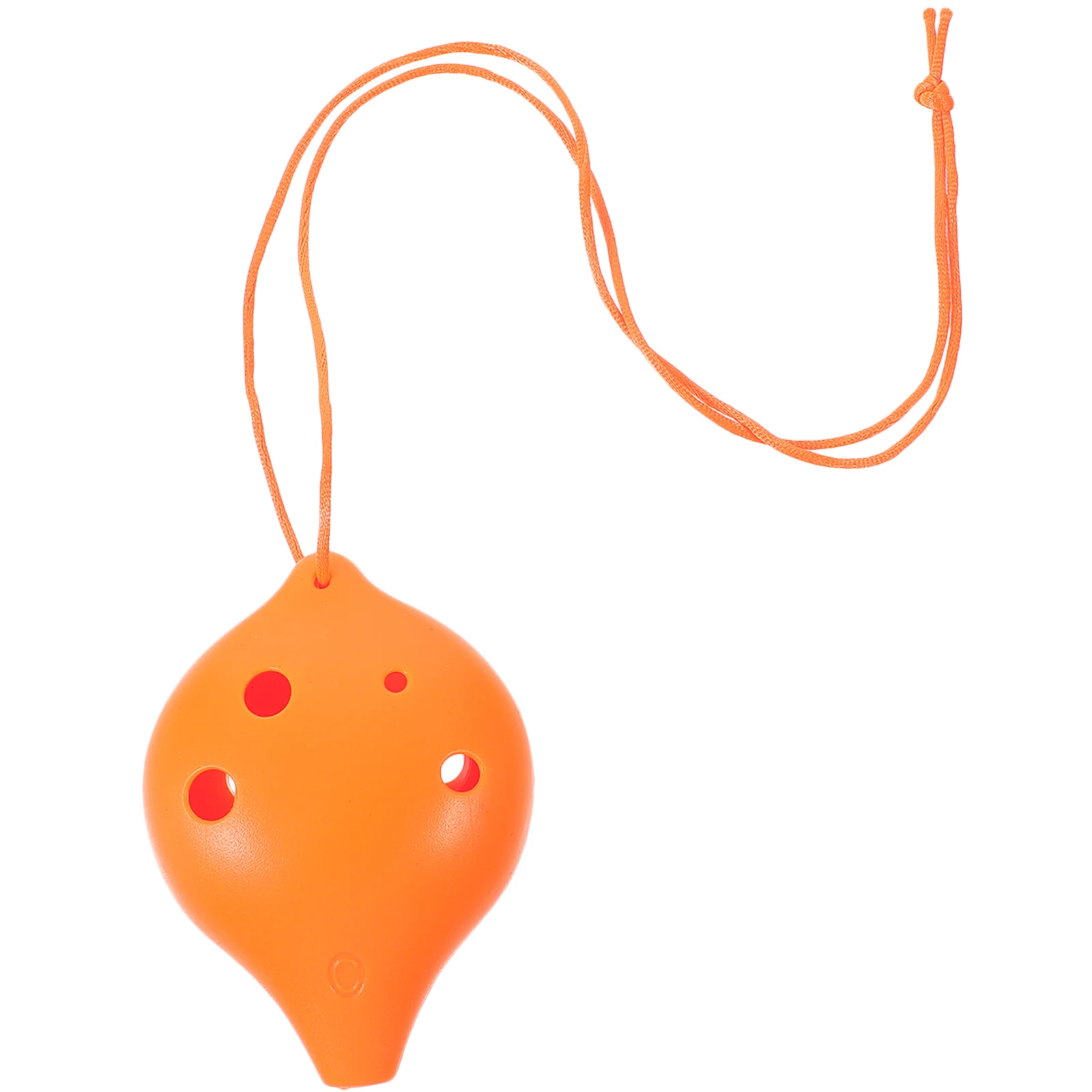 

6 Hole Ocarina Portable Kids Adult Portable Resin Ocarina Beginner Musical Instrument Orange Gift