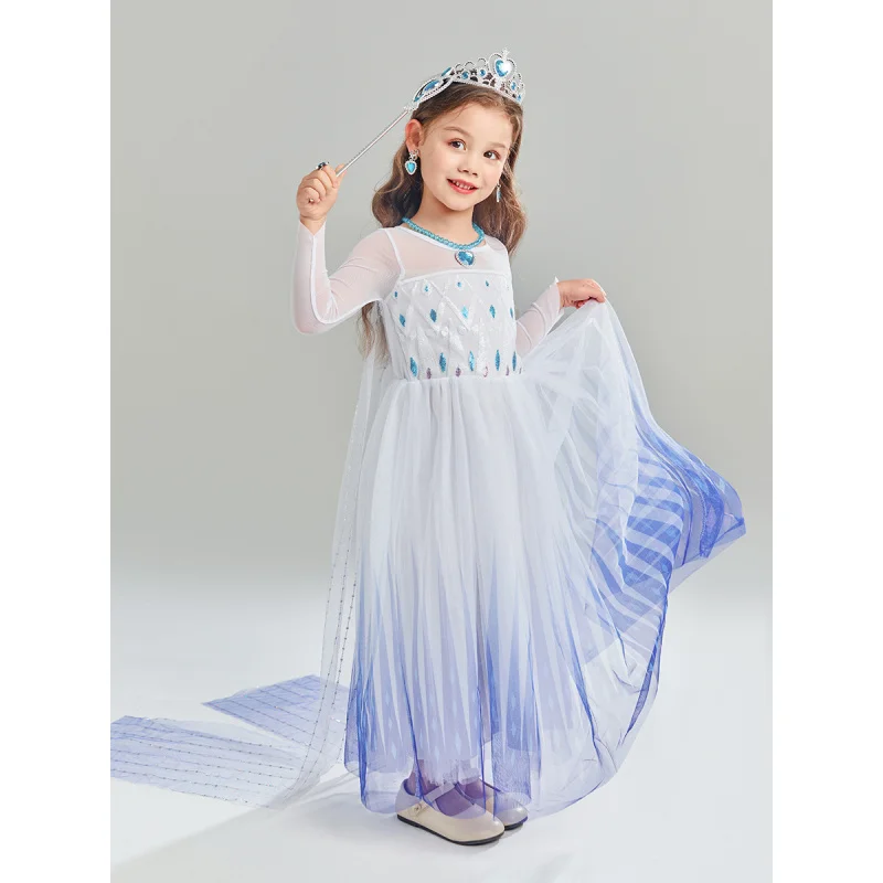

Girls Dress Spring and Autumn Children's Long Sleeve Princess Dress Little Girl Dress Puffy Gauze Dress Princess Style