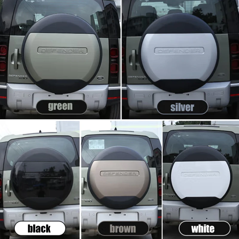 For Land Rover Defender 90 110 130 2020 2021 2022 ABS 13 Styles Car Rear Spare Tire Protective Cover Car Accessories