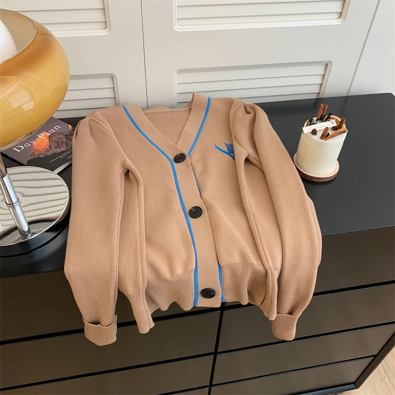 

Свободный крой в стиле бохо, вязаный кардиган с открытой передней частью, женская домашняя одежда с 3D цветочной вышивкой, весенняя мода