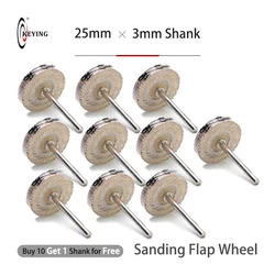 10PCS 25*5*3mm Sanding Flap Dremel Accessories Set Grinding Wheel Sander Abrasive Tools Sandpaper Rust Removal Polishing Tools