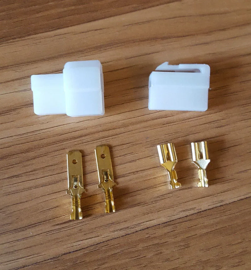 Pack 2 stücke t-typ dc netzteil steckdose stecker adapter für vhf/uhf kenwood icom yaesu zweiwege radios set männlich weiblich stecker