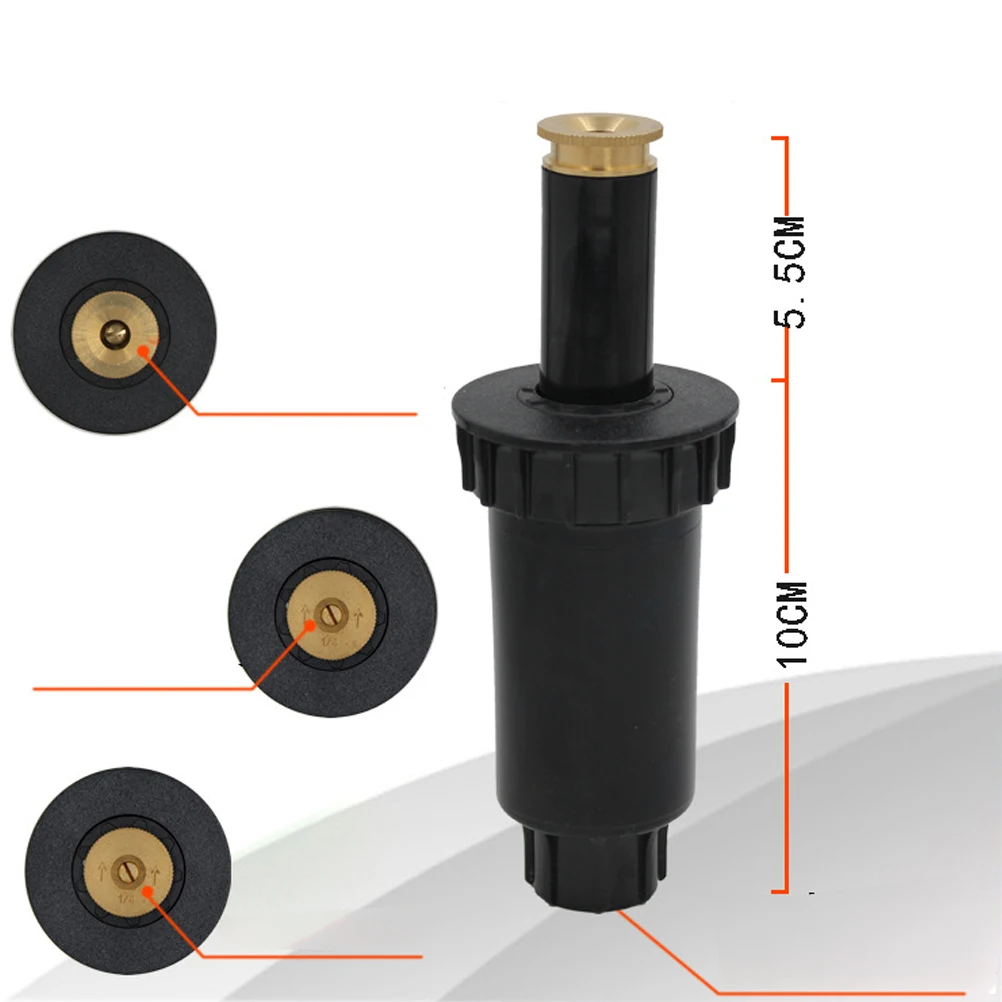 

3pcs Pop-Up Sprinkler Heads 360 180 90 Degree Adjustable Twin-Spray Nozzle Stainless Steel Spring Built-In Filter For Lawn