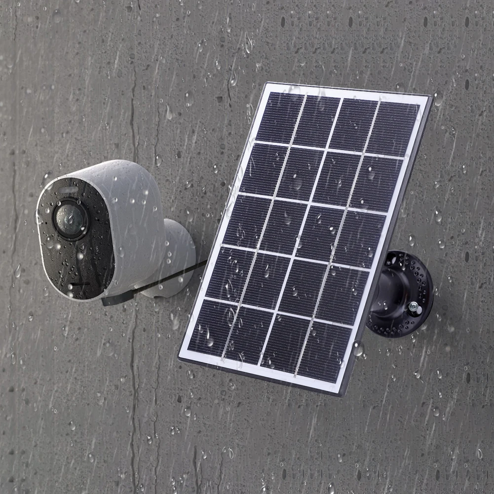 5V 10W Solar Charging Panel 9.8Ft/3M Cable Solar Panel Kit 360°Adjustable Wall Mount for Arlo Ultra/Ultra 2/Pro 5S/Pro 4/Pro 3