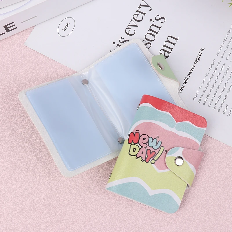 1 Stuk Cartoon Kaart Tassen Casual Leuke Id Creditcard Houders Creatieve Kleur Kaart Case Bankkaart Cover Multi Card Slots Portemonnee