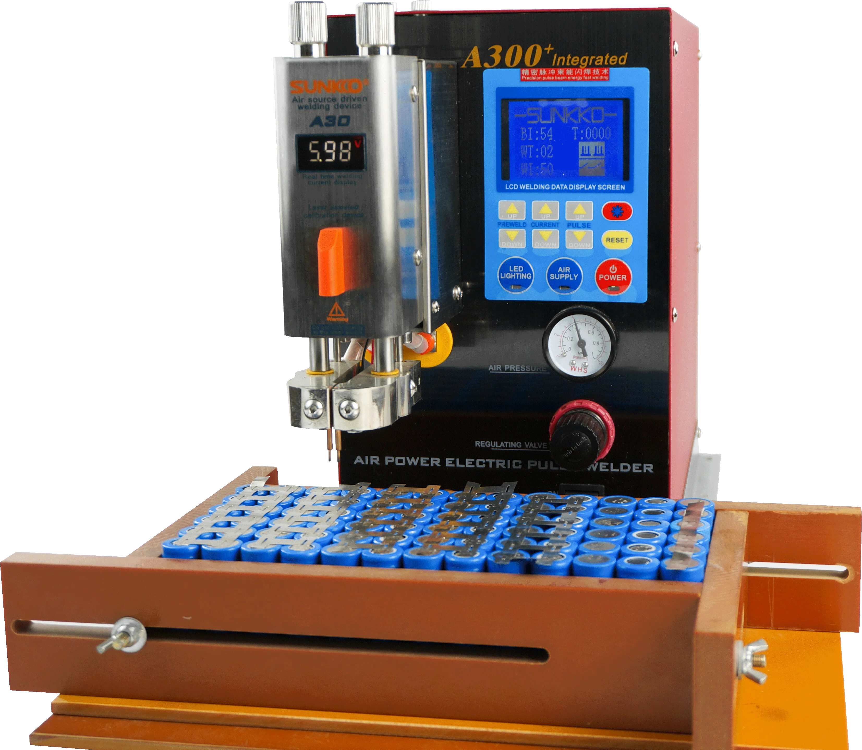 Sunkko A300+ Pneumatic Pressing Spot welder Industrial grade 7.5KW for Lithium battery pack