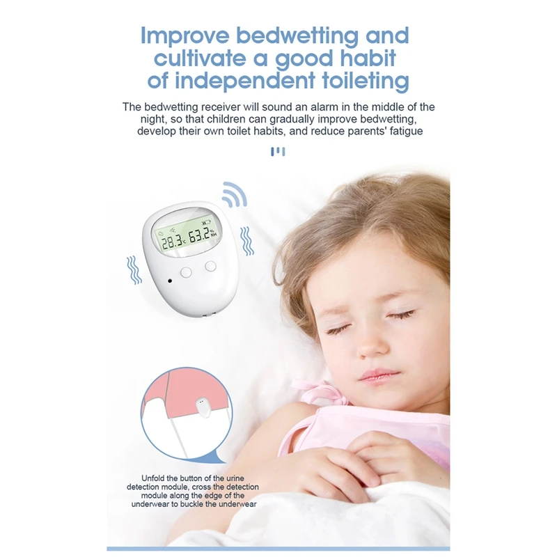 Wireless Bedwetting Alarm With Receiver Easy To Use For Kids Potty Training Elder Care