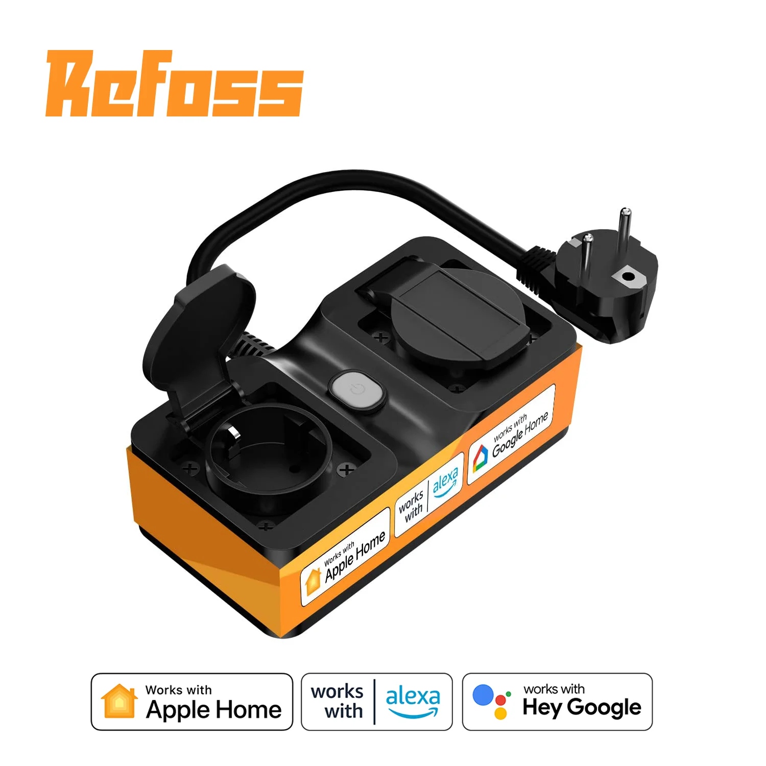 Refoss HomeKit Smart Outdoor Plug WIFI Waterproof Socket EU Wall Electrical Outlets Support Alexa Google Assistant