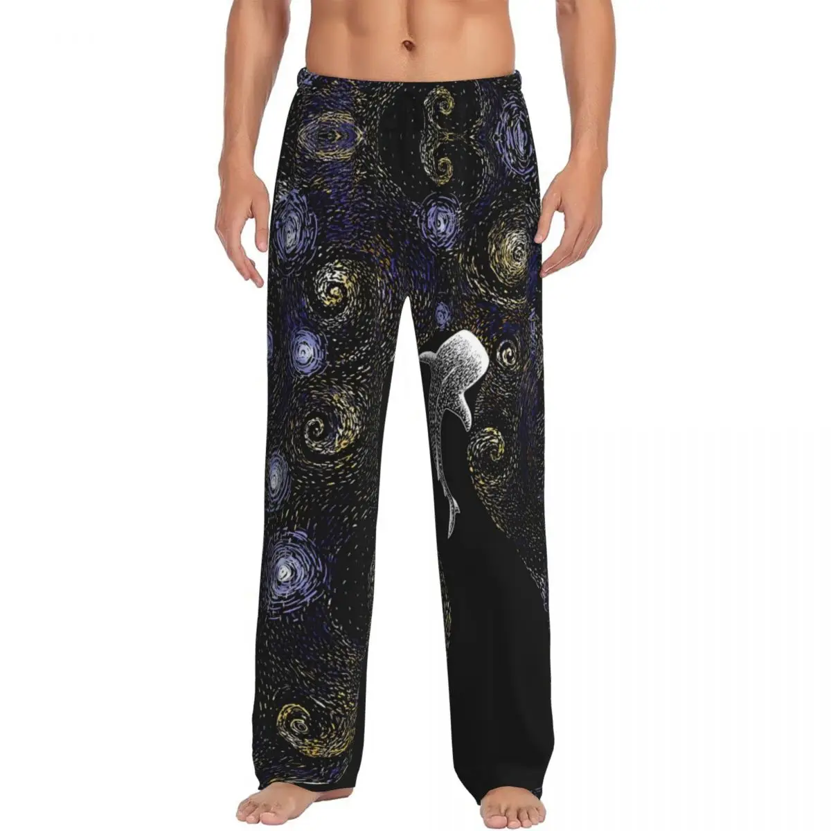 

Custom Shark Pajama Pants Sleepwear for Men Elastic Waistband Cute Animal Sleep Lounge Bottoms with Pockets