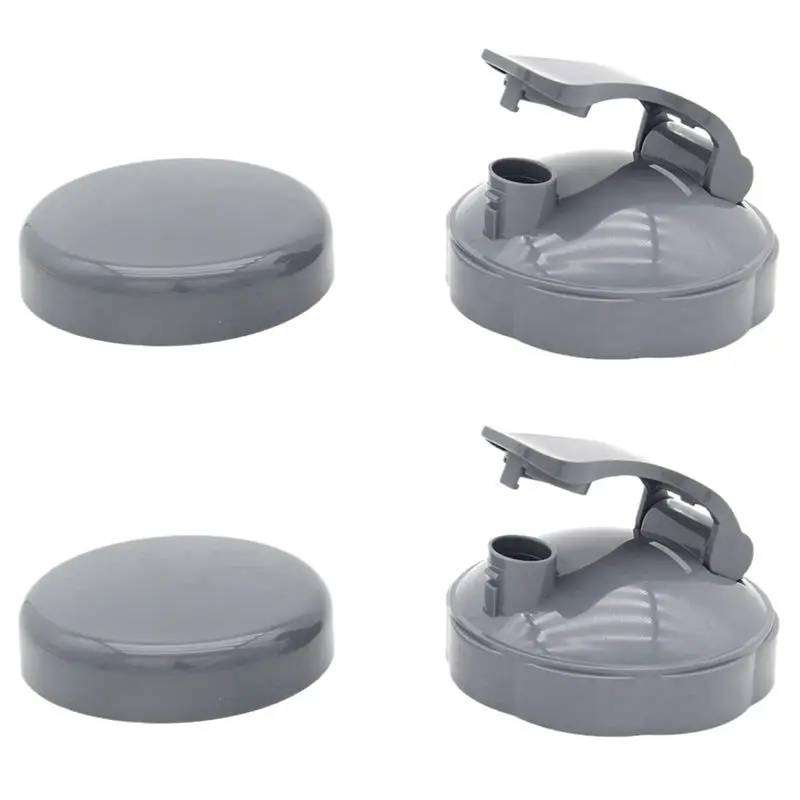 Copos de liquidificador ABZA-2X com tampa plana e tampa flip-top, peças de reposição compatíveis com liquidificador Nutribullet 600W 900W