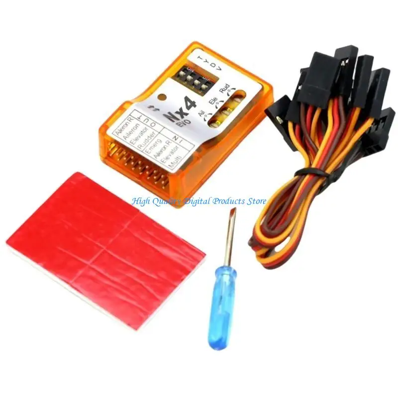 

U2JE NX4 Flight Controller Flight Gyroscope Balance For Fixed Wing Aircraft Accessories Support Rate/Hold/Gyro Offs