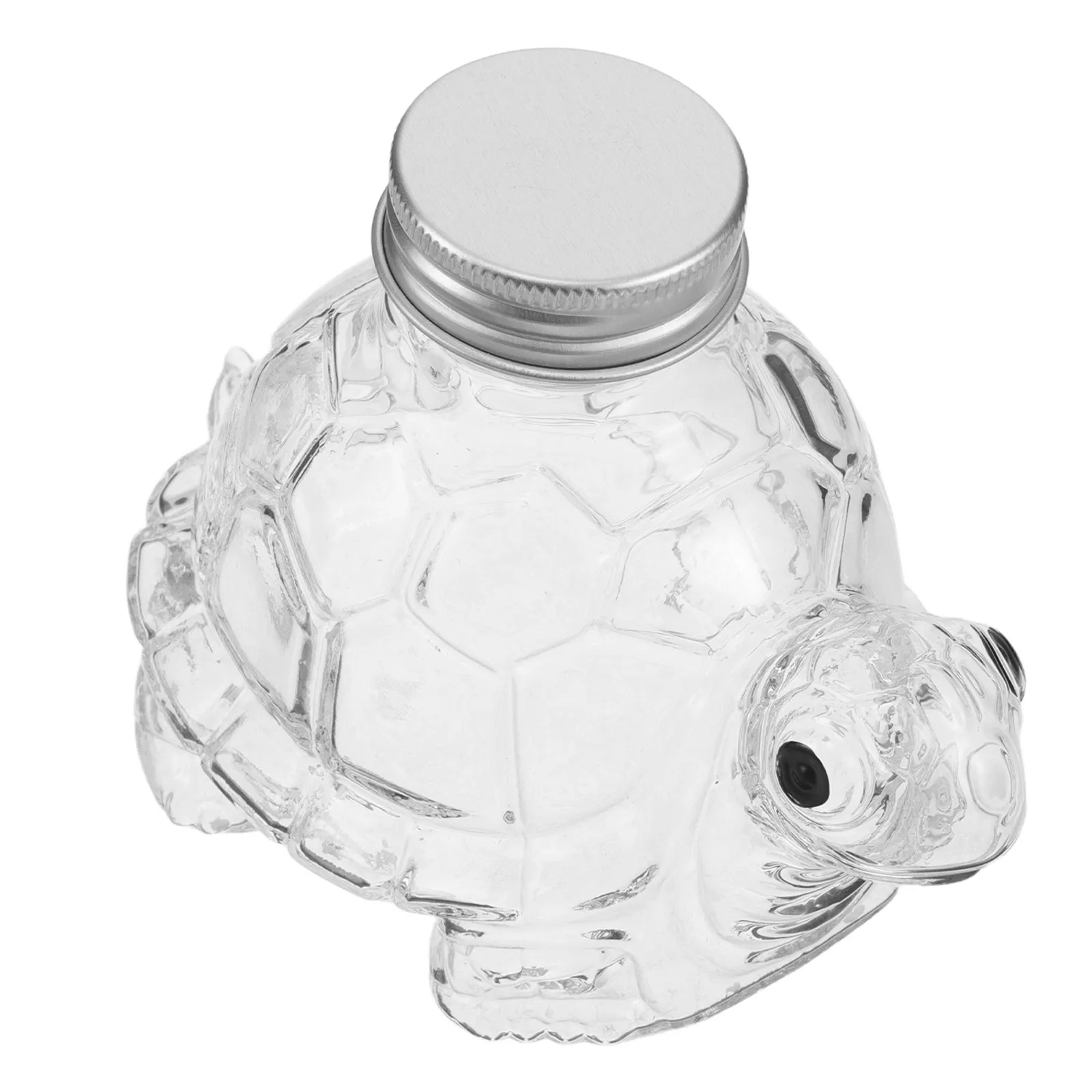 Clear Glass Turtle-Shaped Candy Jar Lid 350Ml Decorative Cookie Container Kitchen Pantry Snack Storage Glass Box Candy