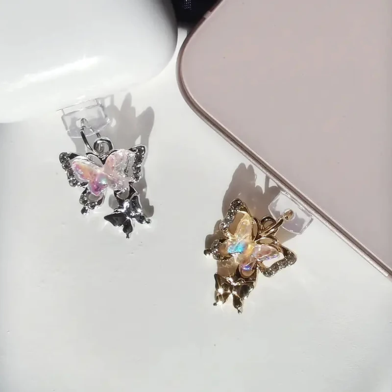 Butterfly Beautiful Phone Dust Stopper Accessories Pendant Decoration Suitable For Phone Type-C