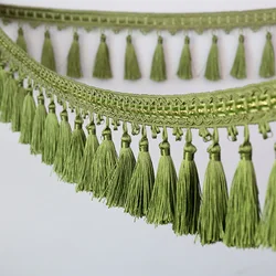 2M Curtain Sofa Lace Ribbon Tassel Fringe Trim DIY Beads Drapery Sewing Curtain Decoration Accessories