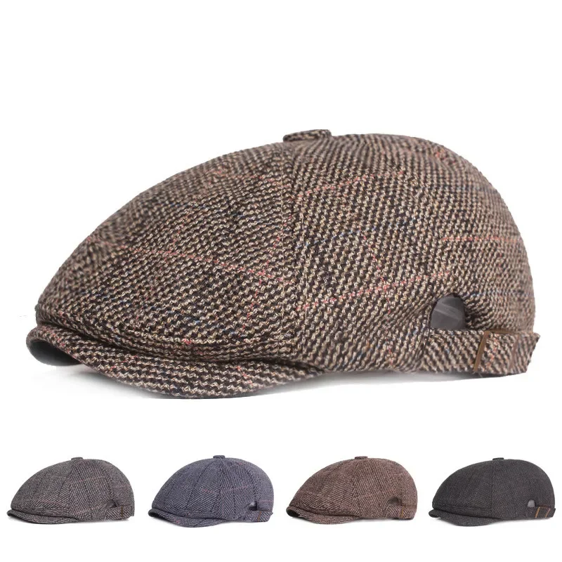 

Men and Women Retro Beret Outdoor Fashion Octagonal Hat Literature Painter Cap Adjustable Newsboy Cap Casual Forward Cap Boinas