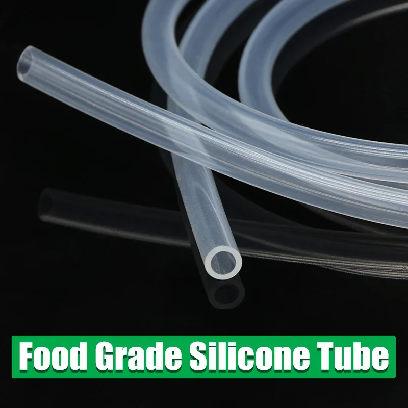 1M 5M 10M Food Grade Silicone Rubber Hose Transparent Flexible Silicone Tube Diameter 2 4 5 6 7 8 9 10 11 12 14 16mm Clear Tube