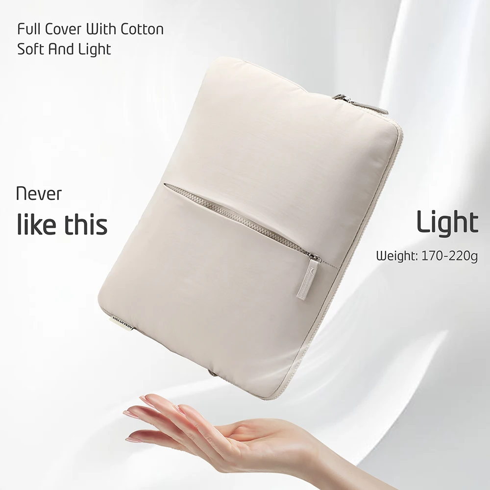 Capa inchada confortável para laptop para mulheres, 13 13,3 15 16 polegadas MacBook Air/Pro HP Dell Bolsa protetora macia à prova de choque para notebooks