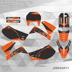 for KTM LC4 640 Enduro1998 1999 2000 2001 2002 2003 2004 2005 2006 2007 Graphics Decals Stickers Motorcycle Background Custom