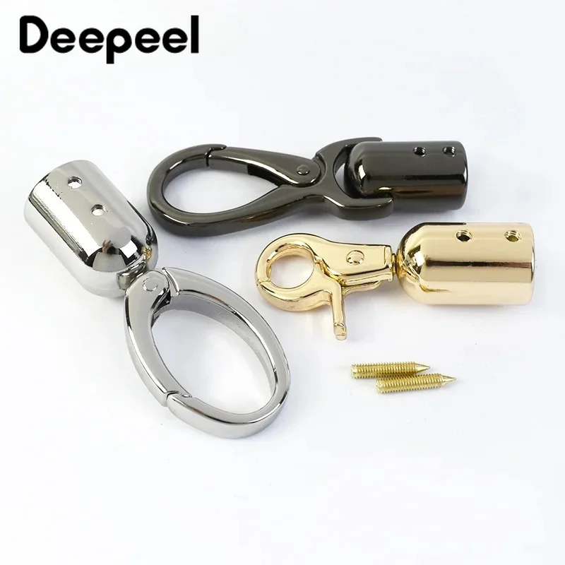 4/10/20Pcs Metal Bag Handle End Caps Tassel Clasp Cord Stopper Buckles for Purse Handbag Snap Hooks DIY Craft Repair Accessories