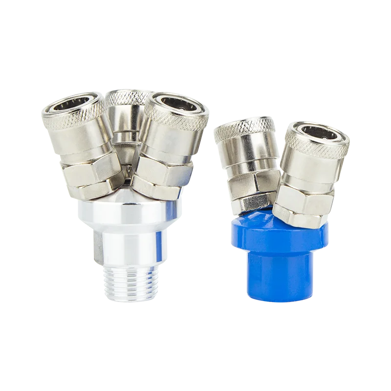 SMV SMY C-Type Quick Connect Coupler Round 2-Way 3-Way Air Hose Fitting for Air Compressor Pneumatic Tool System
