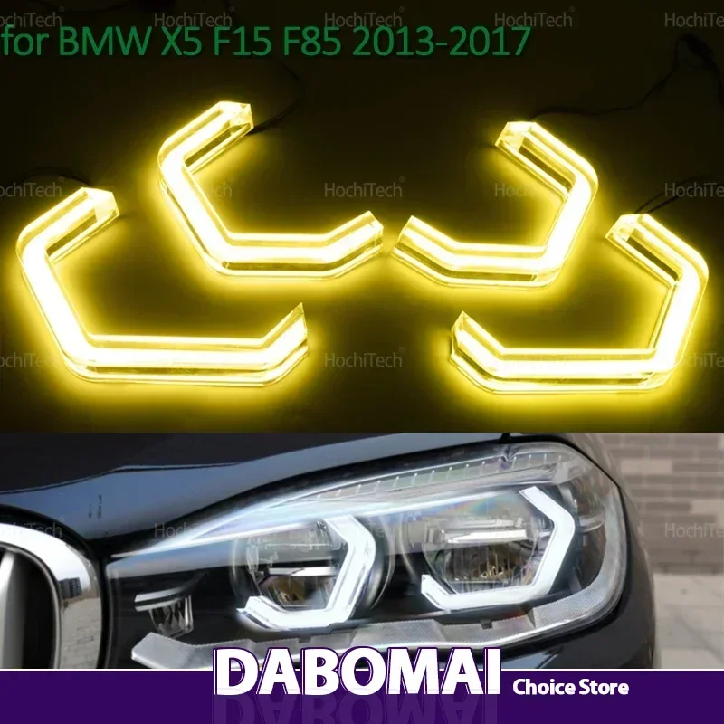 

Ultra Bright M4 style Daytime Angel Eye Lemon Yellow Light Kit DRL For BMW X5 F15 F85 2013 2014 2015 2016 2017 Car Accessories