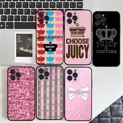 J-Juicy Cool C- Couture Phone Case for iPhone 15 8 7 6 6S Plus X SE 2020 XR XS 14 11 12 13 Mini Pro Max Mobile Case