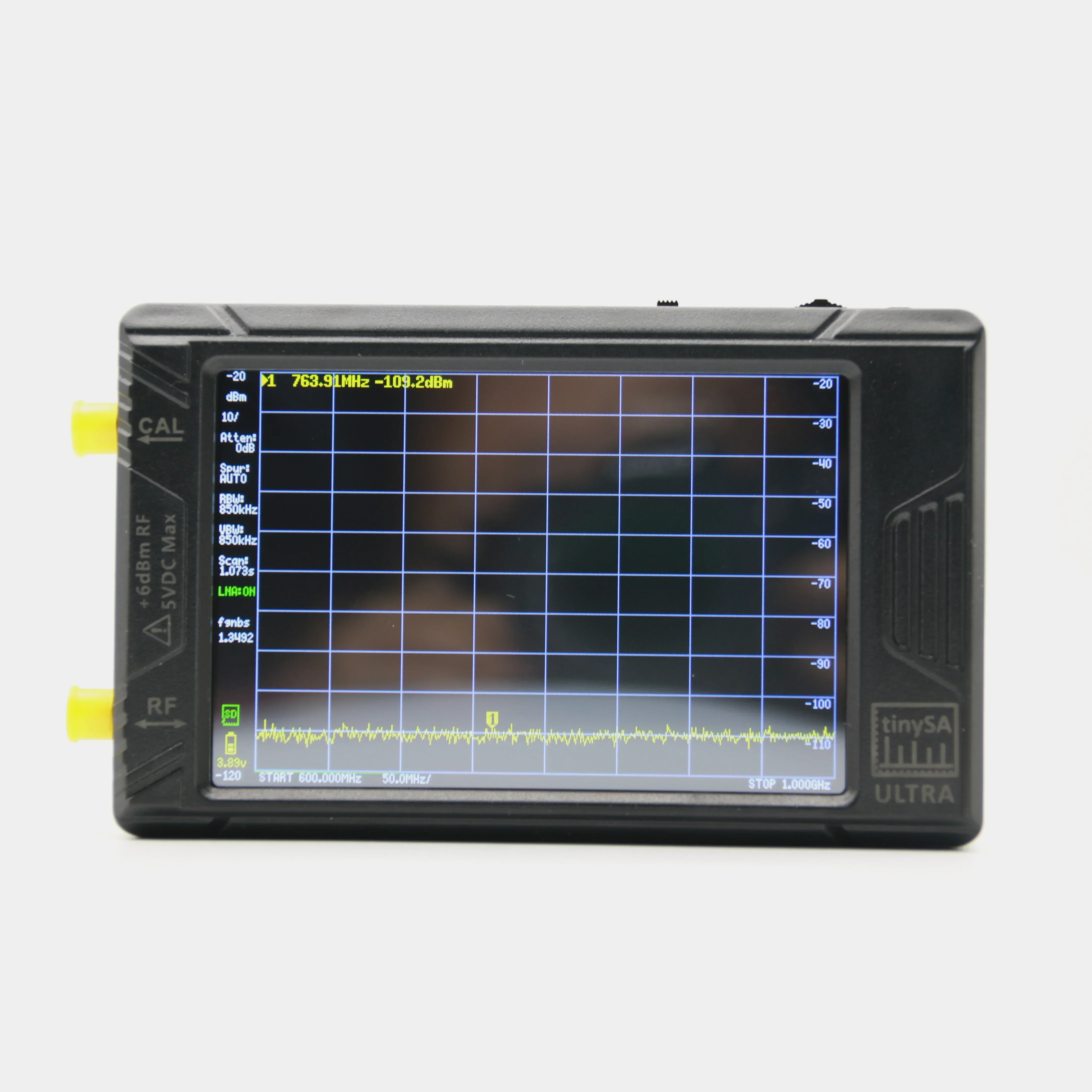 Zeenko ZS-405 alte Version Tragbarer winziger Spektrumanalysator TinySA ULTRA 4-Zoll-Display mit Akku 3000 mAh 100 kHz-5,3 GHz