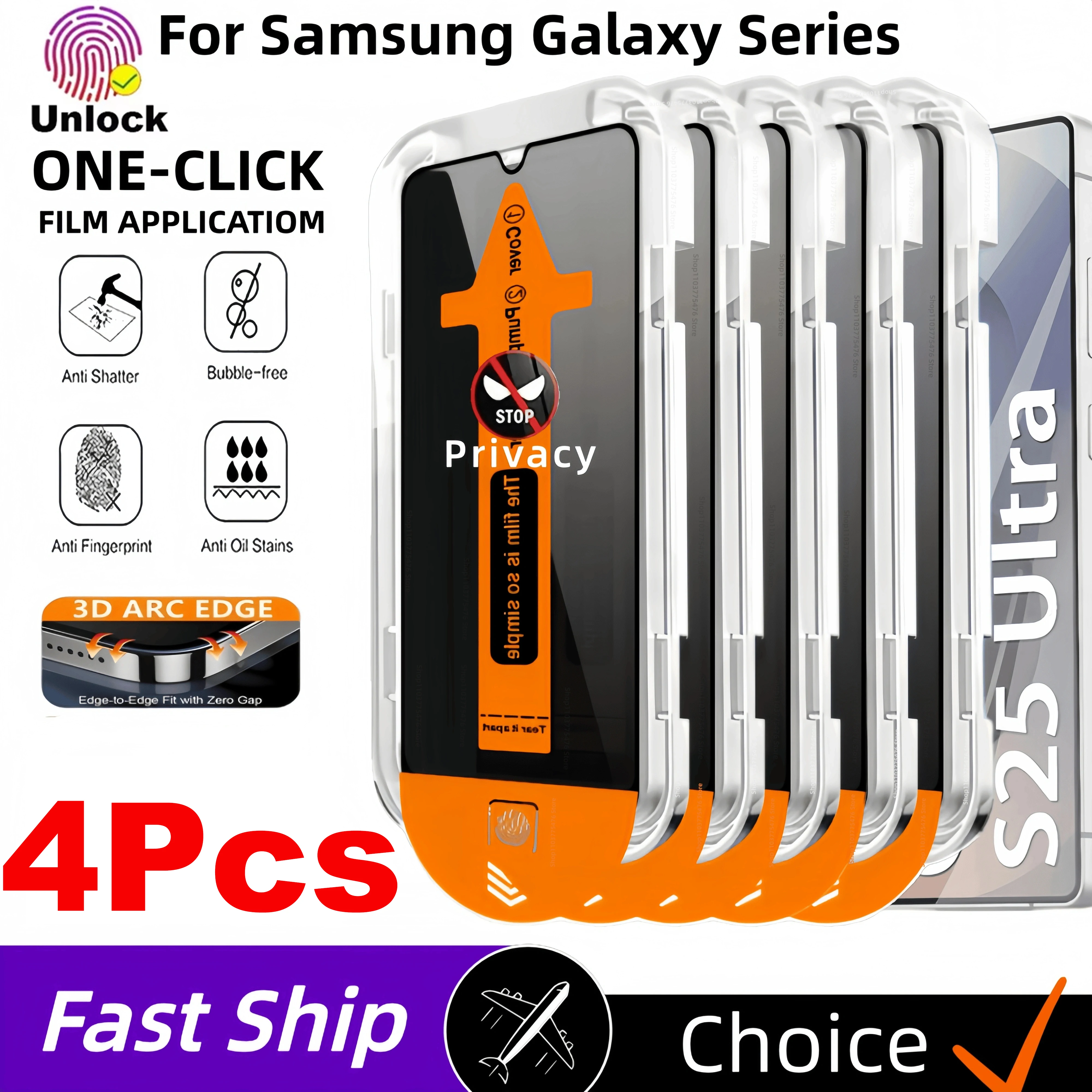 1-4 SZT. Szkło Hartowane Ochronne z Funkcją Ochrony Prywatności do Samsunga S26 Ultra Galaxy S25 S24 S23 Plus…