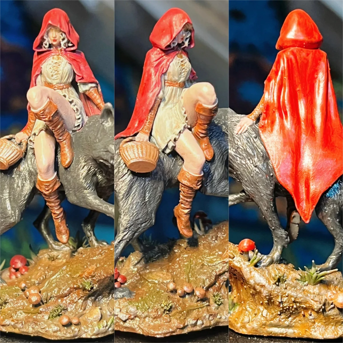 38mm 50mm 75mm Red-haired Lady Resin Soldier 3D Printed White Model Self-assembly DIY Coloring Figurines Miniatures