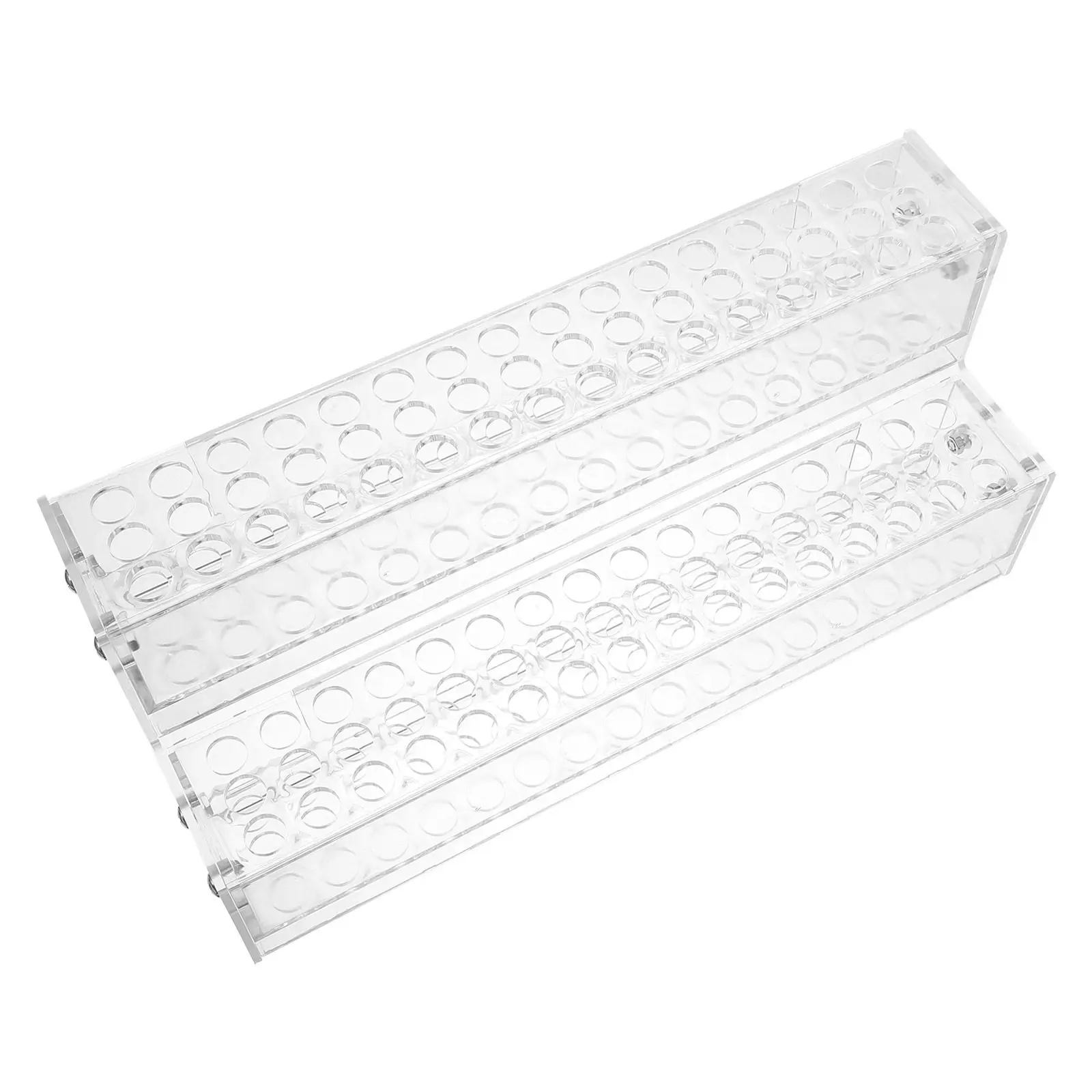 96 Hole Acrylic Pen Display Organizer Clear 2 Tier Pen Holder for Desk Home Office School Art Brush Storage Rack