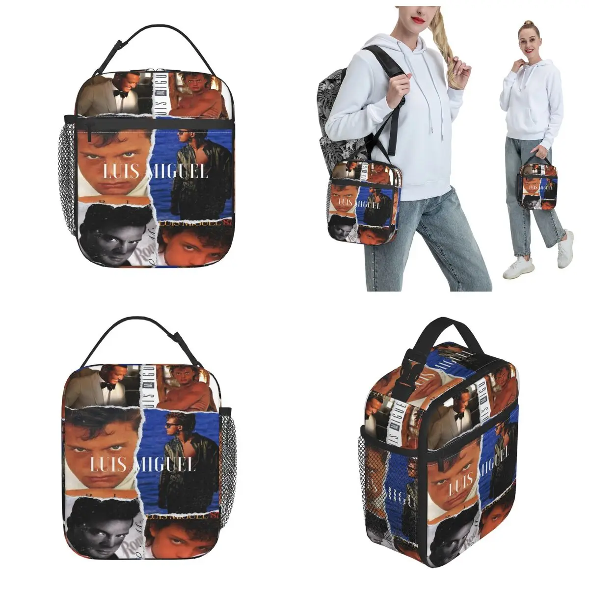 Luis Miguel Albums Thermal Insulated Lunch Bags for School Mexican Artists Portable Food Bag Container Thermal Cooler Food Box