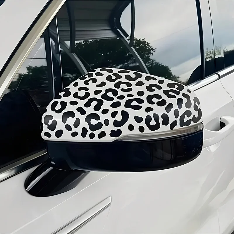 Leopard Print Sticker Pack Waterproof Vinyl Decals for Car Mirror Window Phone Bike Cup Easy Self-Adhesive Auto Decor