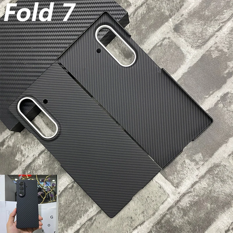 

Carbon Fiber Aramid Phone Case For Samsung Galaxy Z Fold 7 5G Shell Cover Mobile Phone Accessories 1500D/600D Funda Capa Coque
