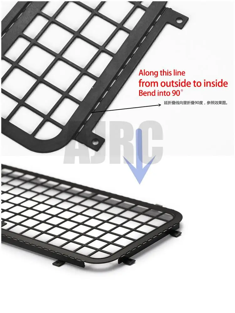 82056 Metal Window Mesh Protector For 1/10 Remote Control Climbing Trx4 Defender Upgrade Parts