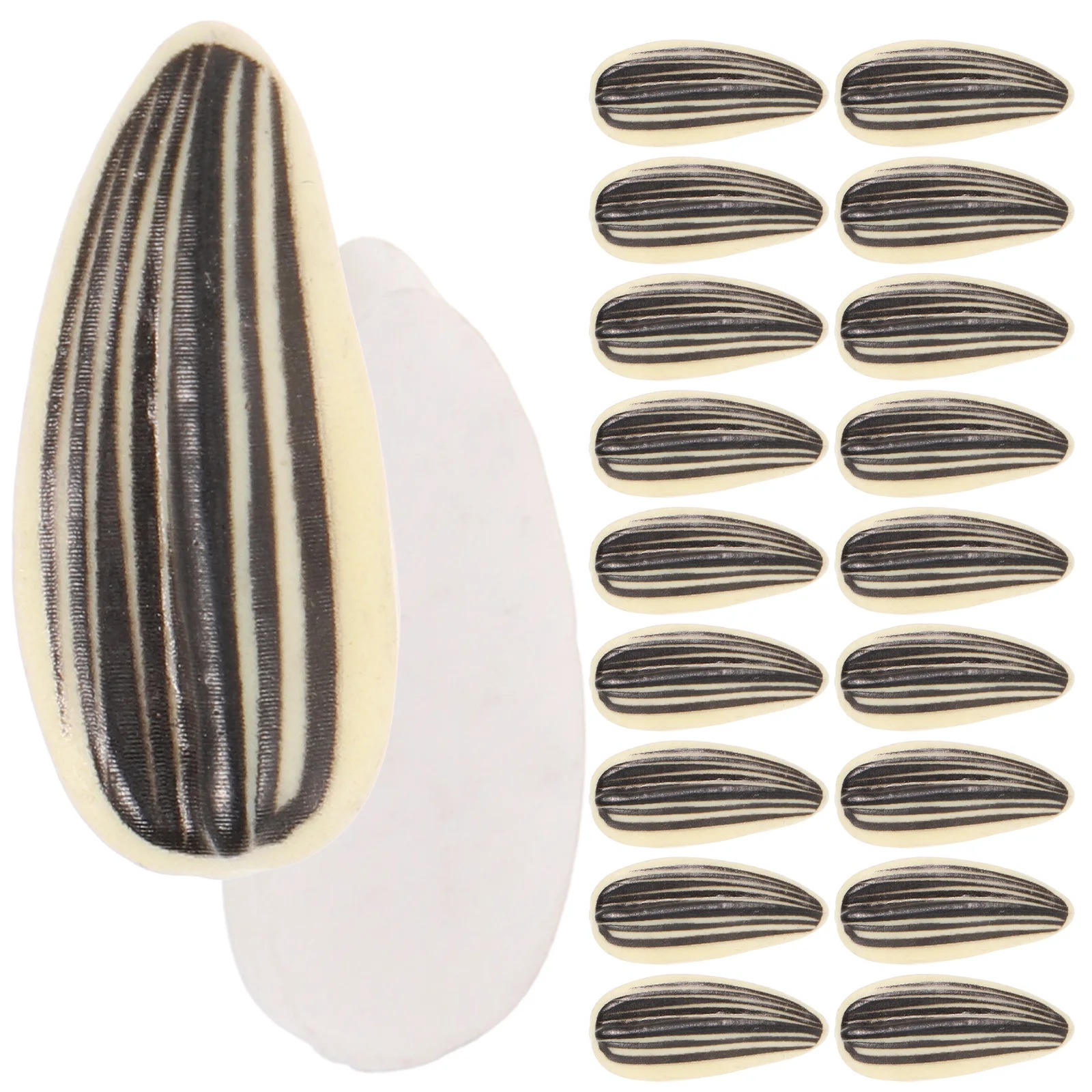 

30pcs Simulated Sunflower Seeds Resin Charms for Crafts Hair Clips Phone Case Decor Fridge Magnets Flatback Ornaments Handmade