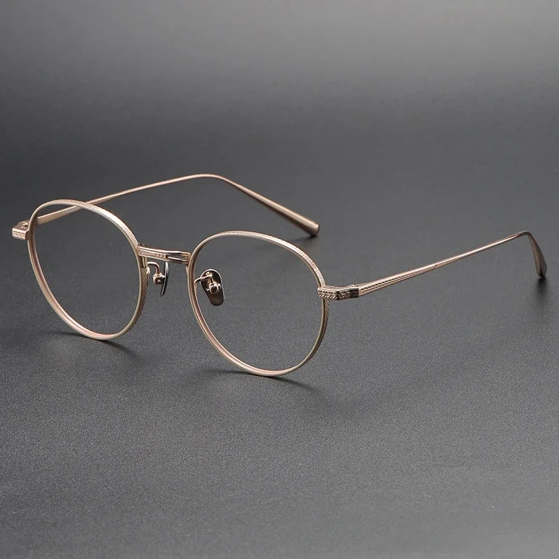 العلامة التجارية تصميم النساء جولة مكافحة نظارات الضوء الأزرق الإطار N-017 اليابانية اليدوية الرجال قصر النظر التيتانيوم الرجعية قصر النظر النظارات البصرية